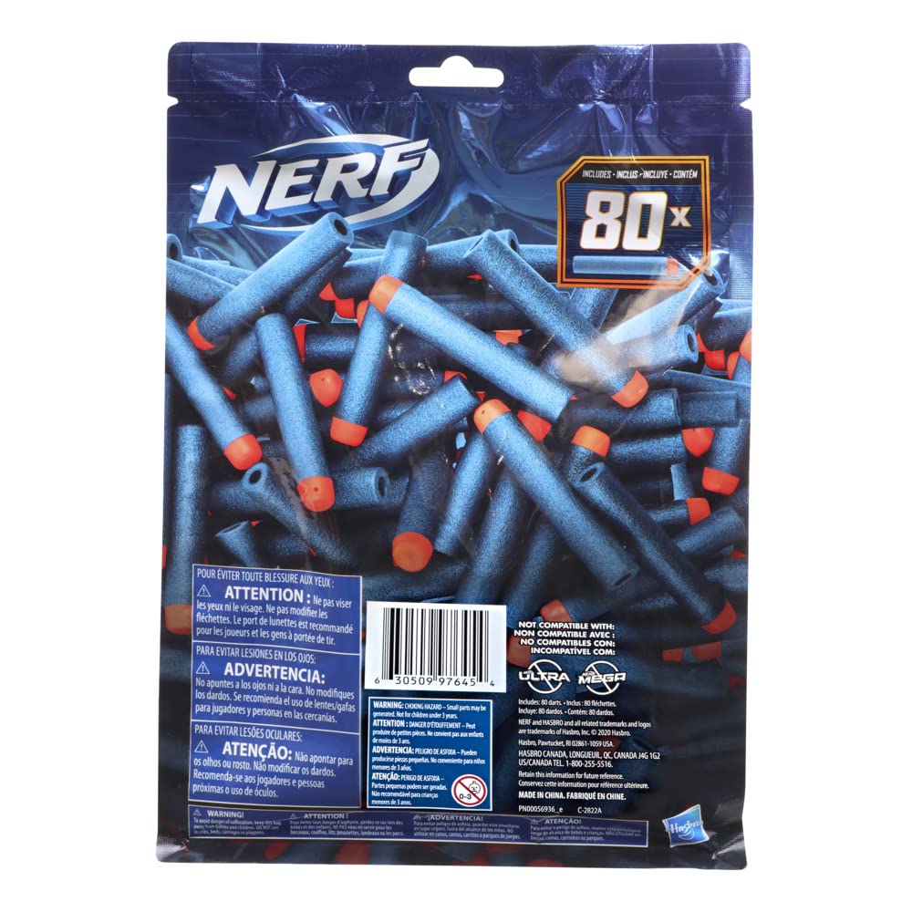 Nerf Elite 2.0 Dart Refill, 80 Darts, Compatible with All Nerf Blasters, Kids Outdoor Games