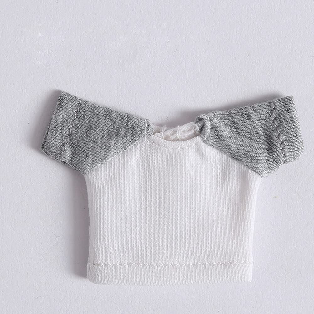 XiDonDon Short Sleeve T-Shirt for ob11,Molly,Body9,Gsc,1/12bjd Doll Clothes Toys Accessories (Gray)