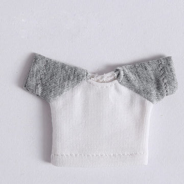 XiDonDon Short Sleeve T-Shirt for ob11,Molly,Body9,Gsc,1/12bjd Doll Clothes Toys Accessories (Gray)