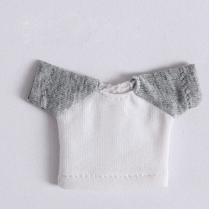 XiDonDon Short Sleeve T-Shirt for ob11,Molly,Body9,Gsc,1/12bjd Doll Clothes Toys Accessories (Gray)