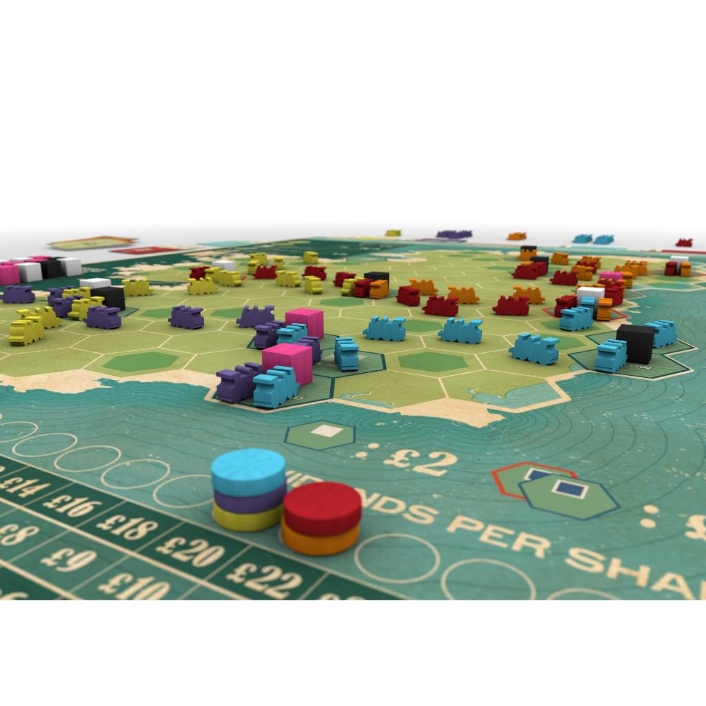 Capstone Games Irish Gauge Strategy Board Game for Ages 15+ | Economic Railroad Investment with Auction Bidding and Shareholding, Route Expansion