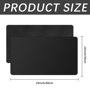 6 Pcs Black Card Gaming Mat 14x24 Inch, Playmat Table Smooth Playing Card Mat,Versatile Card Game mat and Desk pad for Home Office Use