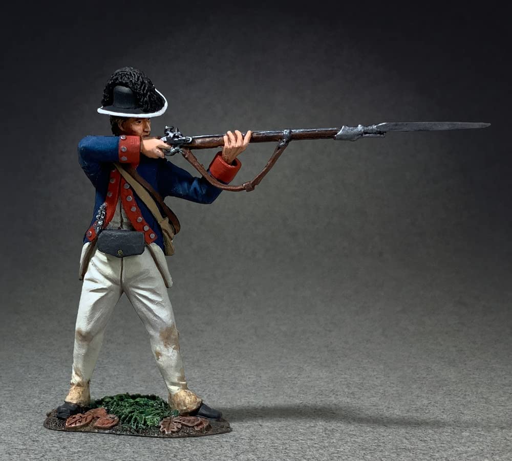 W. Britain American Revolution 16111 Wayne's Legion Infantryman Standing Firing Rifle 1794 1:30 Scale Metal