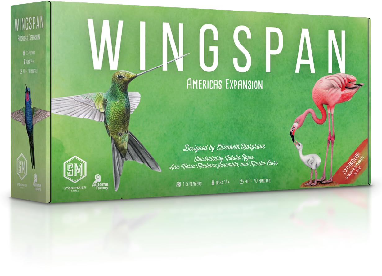 Stonemaier Games: Wingspan Americas Expansion by Elizabeth Hargrave | Add to Wingspan | Includes Small Hummingbird Cards with New Mechanism, 111