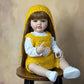 GUESSBELLY 55cm Full Body Vinyl Reborn Doll Girl Baby 22inch Lifelike Long Hair Princess Newborn Toddler Baby Bath Toy for Kids Lovely Birthday Gift