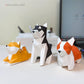ORIGAMIPLANET Hello Puppies 3D Origami Paper Craft Gift Set- 3 pcs, Husky/Corgi/Shiba Inu Pre-Cut Origami Kit, Cute Animal Paper Sculpture for Teens