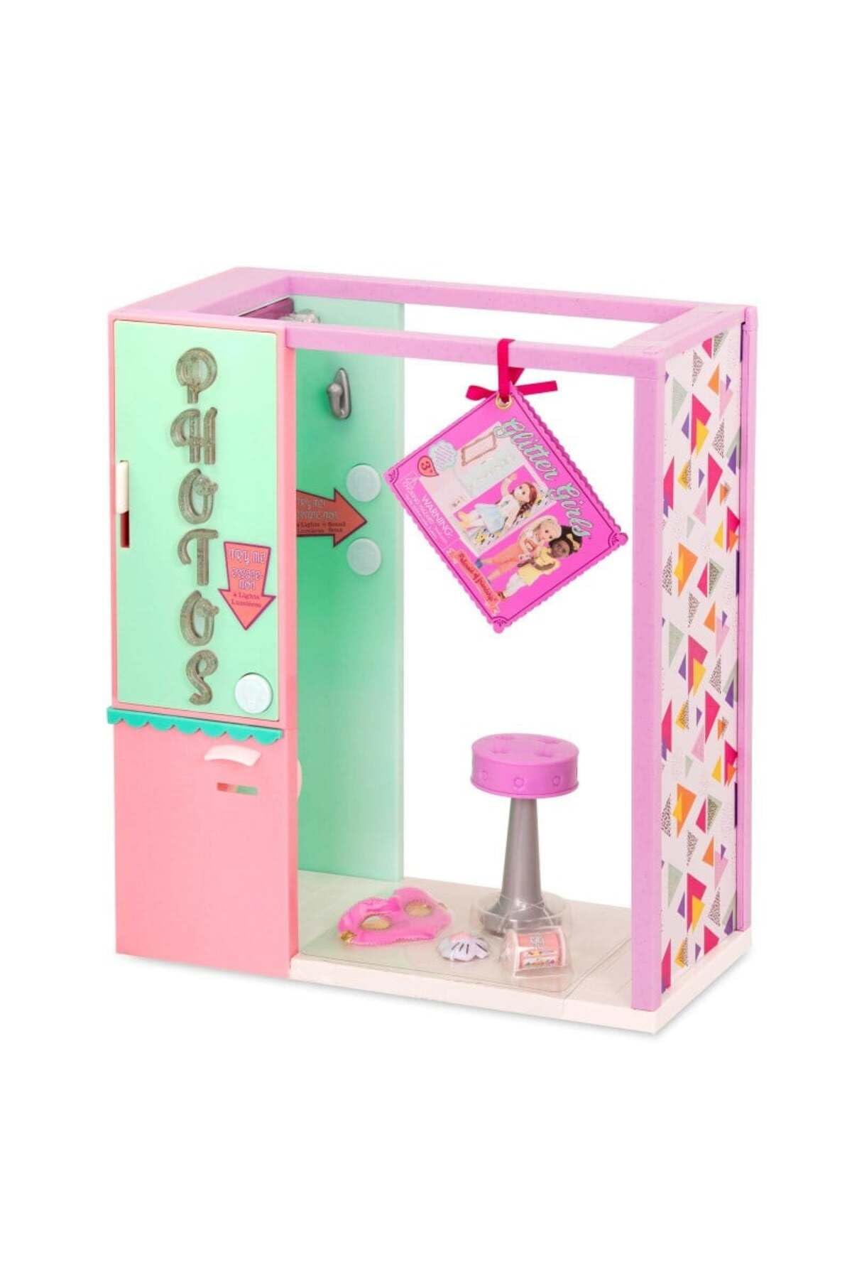 Glitter Girls - Polaroid of Friendship! - 14-Inch Doll Accessories - Photo Booth with Stool & Props - Bunny Nose & Masquerade Mask - Working Lights &