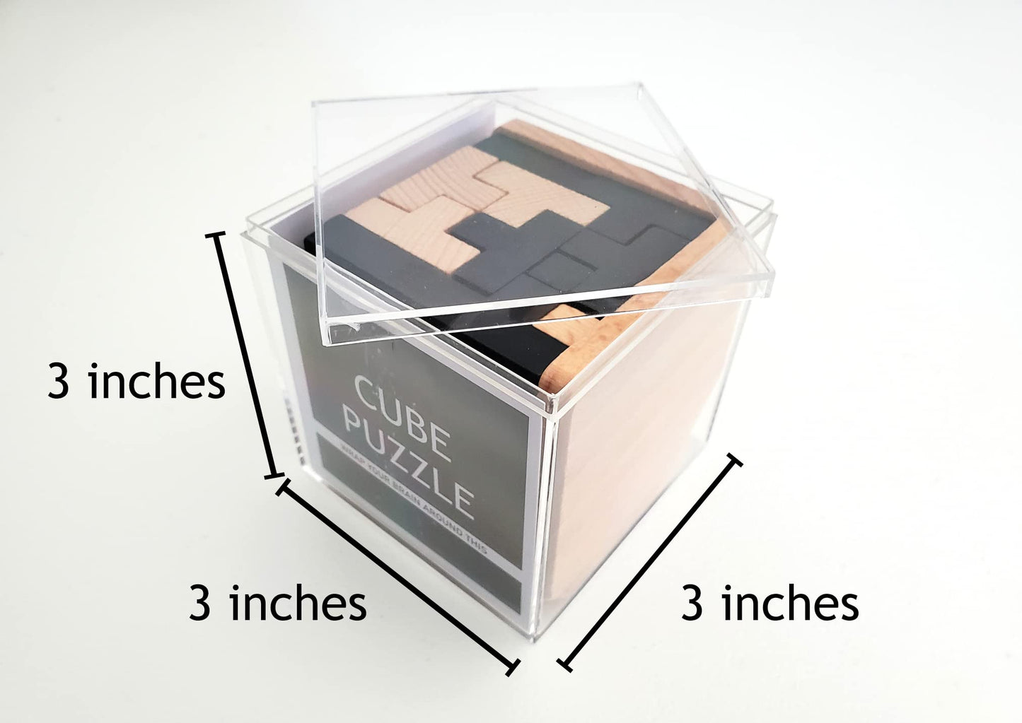 Brain Teaser Puzzles for Adults - Mind Brain Puzzles - Cube Wood Puzzle