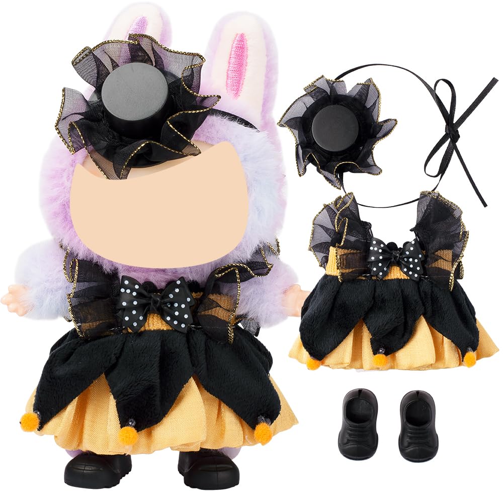 Keysse 3 Doll Clothes & Shoes Compatible with Labubu, No Doll
