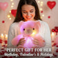 sofipal Light Up Teddy Bear Stuffed Animal, 18" LED Glow Plush Toy with Night Light, Soft Luminous Bear Toy for Kids Girls, Birthday Valentines (Pink)