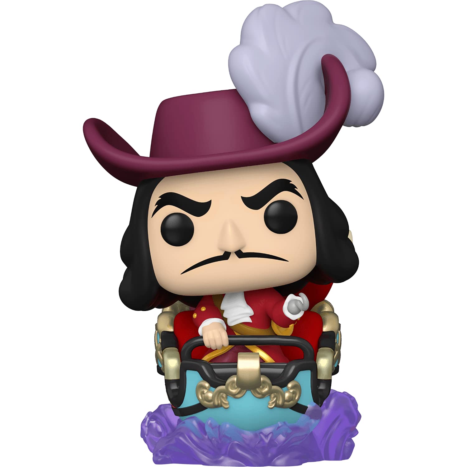 Captain Hook at The Peter P a n 's Flight Attraction: P o p ! Rides Vinyl Figurine Bundle with 1 Compatible Protector (109-59512 - B)