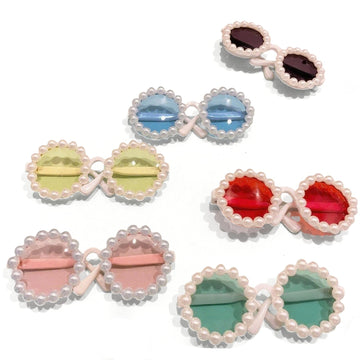 LYBHYQTII Glasses for Dolls 10-17 cm - 2025 Pearl Glasses with Colored Lenses 6 Pcs Premium Handmade Dolls Accessories High-End Fashion for Play &