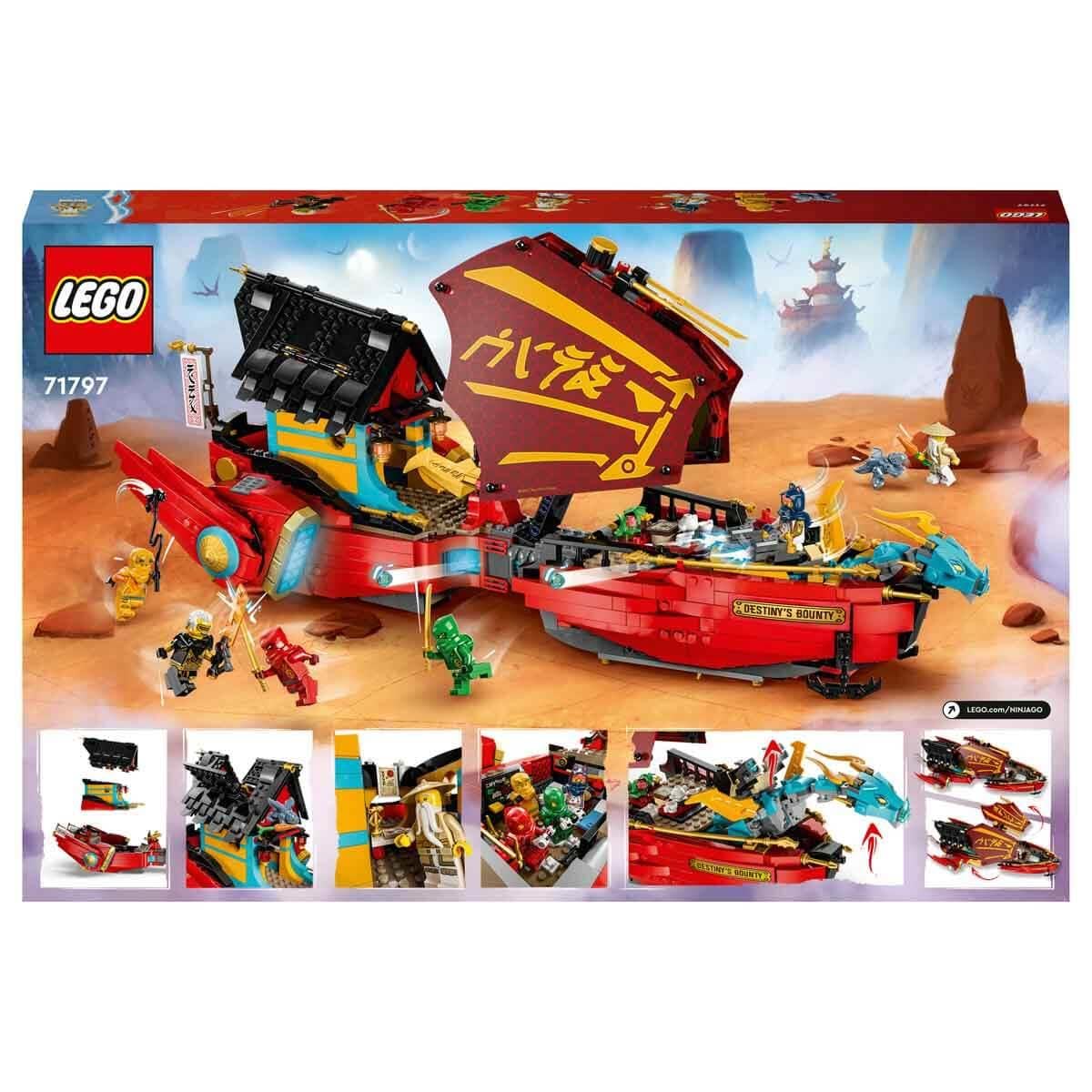 LEGO Ninjago 71797 Aerial Battleship Bounty Toy Blocks, Present, Ninja, Carrot, Vehicle, Nori, Boys, 9 Years Old and Up