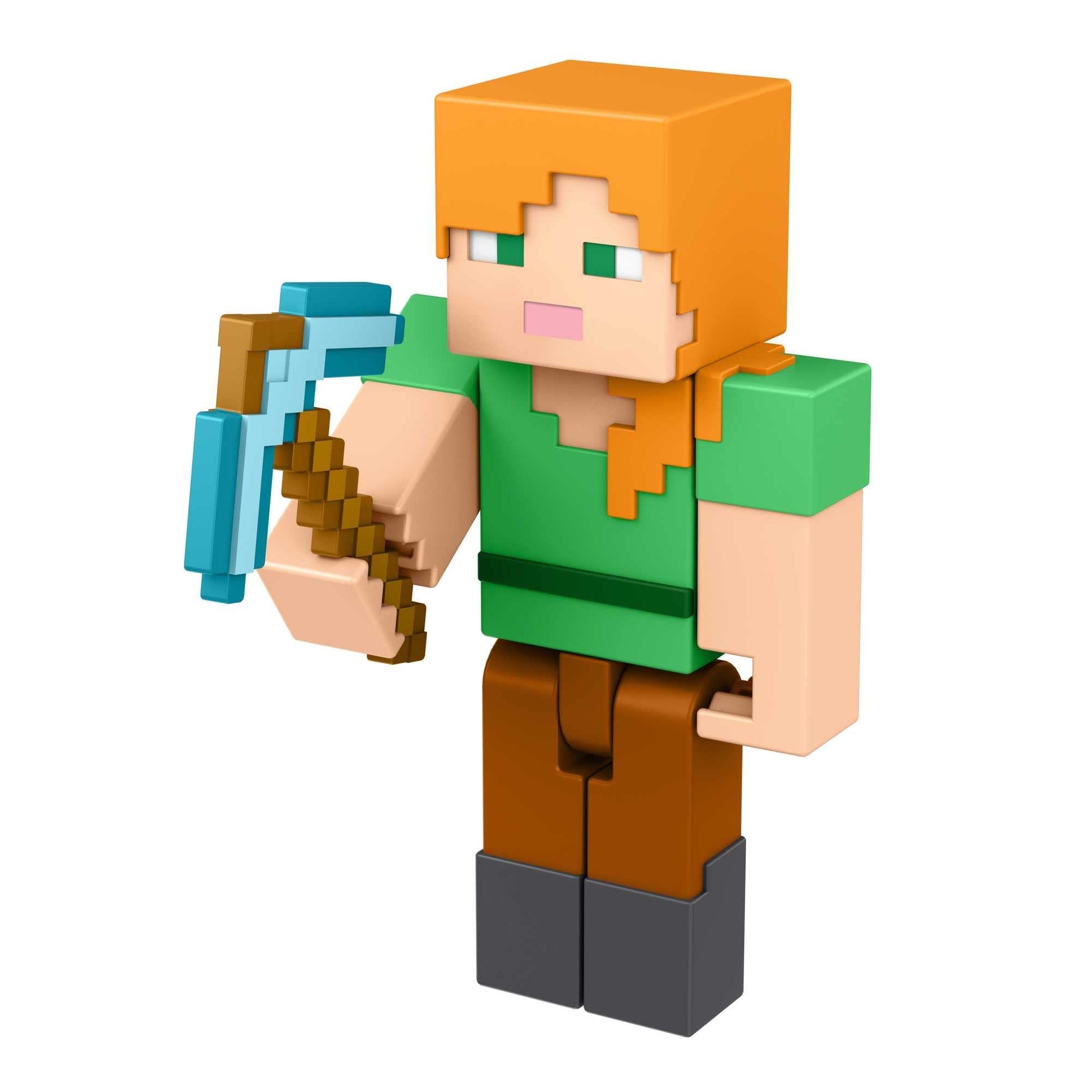Minecraft Alex Action Figure, 3.25-in, with 1 Build-a-Portal Piece & 1 Accessory, Building Toy Inspired by Video Game, Collectible Gift for Fans