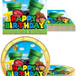 FOR Mario Party Tableware, 20 Plates and 20 Napkins and Tablecloth71 '' x 42 ''Super Bros Birthday Party Decorate Supplies
