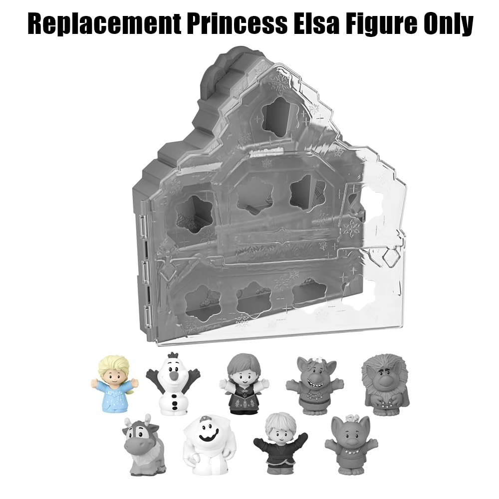 Replacement Part for Fisher-Price Little-People Carry Along Castle Case Playset - HMX76 ~ Replacement Princess Elsa Figure ~ Inspired by Disney Frozen