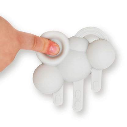 Doddle & Co. The Chew Teether with Poppable Bubbles | Toddler Teething Fidget Toy | Enhaces Oral Fit & Easy to Hold & Grab | Helps in Development