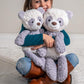 Mary Meyer Teddy Bear - Putty Collection Super Soft Stuffed Animal Plush Classic Toy Plushie, 17" Medium, Grey Shadow Panda Bear