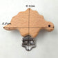 5pcs Natural Beech Wood Animal Pacifier Clips Grasping Toy Suspender Chain Clips Charm Antique DIY Beading Accessory (Stegosaurus)