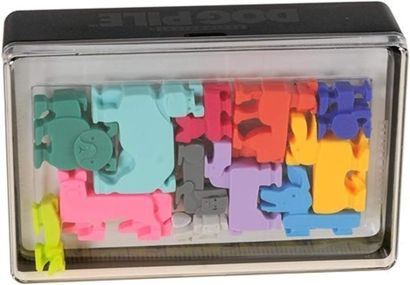 Brainwright Dog Pile The Pup Packing Puzzle Game Multi-colored, 5"