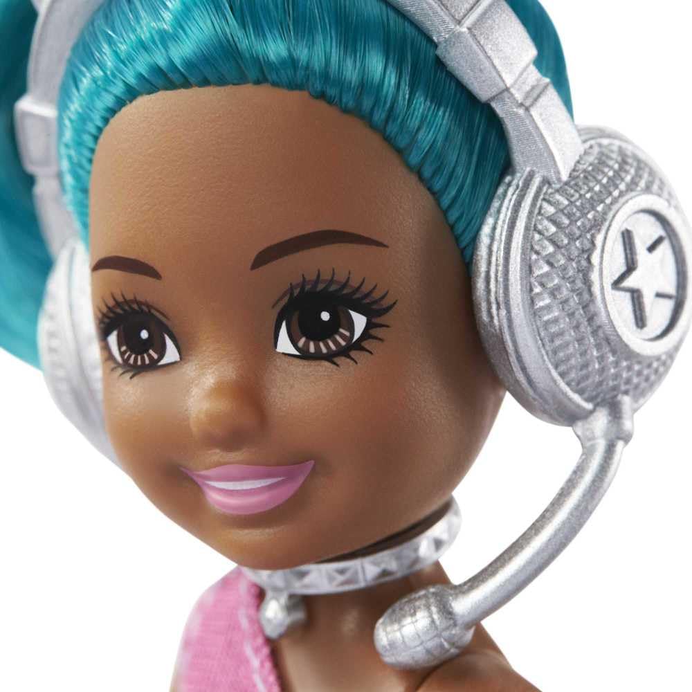 Barbie Chelsea Can Be Playset with Brunette Chelsea Rockstar Doll (6-in), Guitar, Microphone, Headphones, 2 VIP Tickets, Star-Shaped Glasses, for Ages