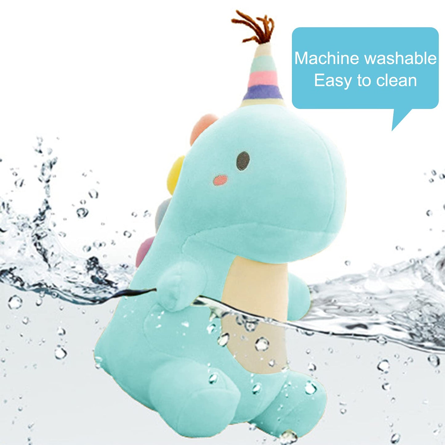 VHYHCY Stuffed Animal Plush Toys, Cute Dinosaur Toy, Soft Dino Plushies for Kids Plush Doll Gifts for Boys Girls (Blue, 19.7 Inch)