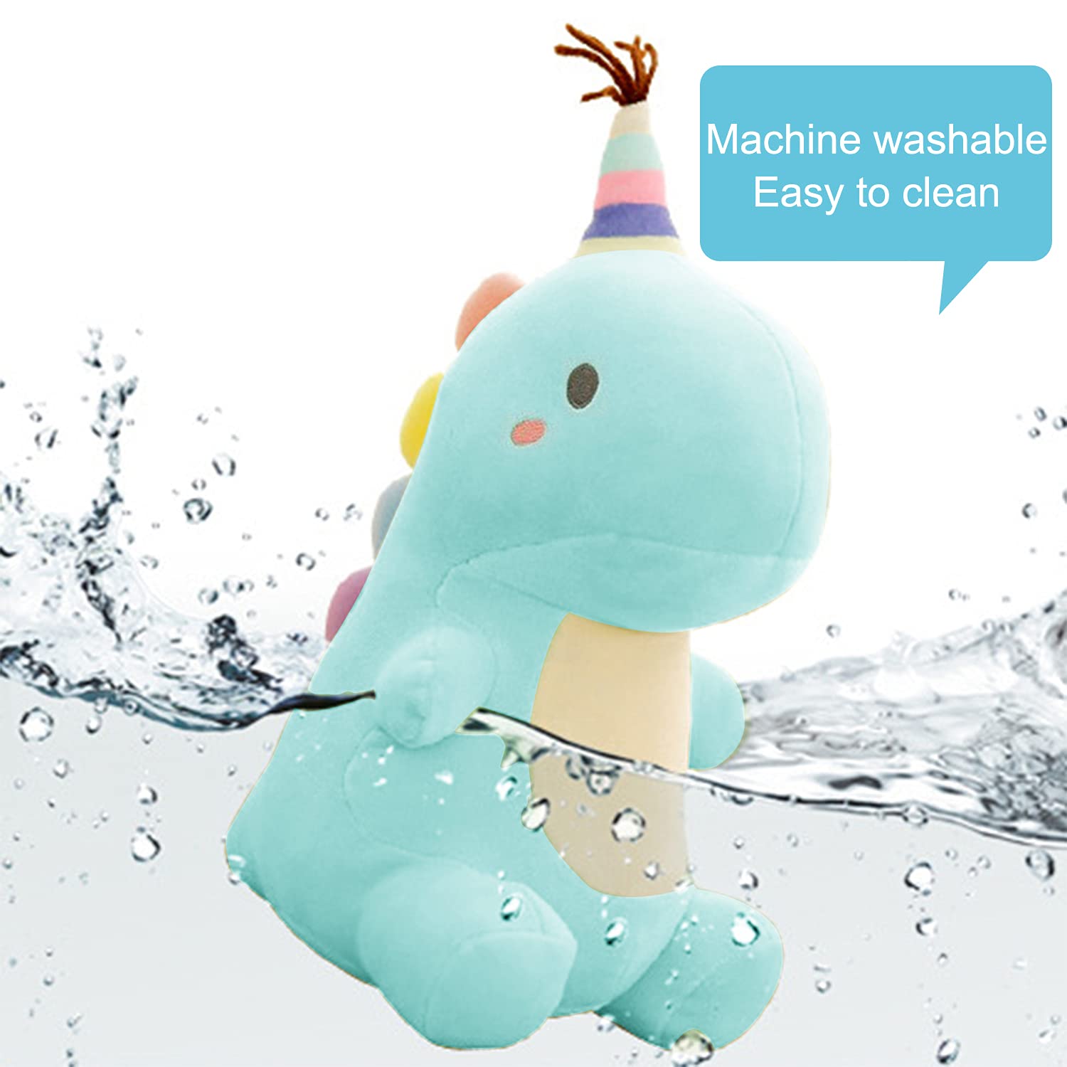 VHYHCY Stuffed Animal Plush Toys, Cute Dinosaur Toy, Soft Dino Plushies for Kids Plush Doll Gifts for Boys Girls (Blue, 19.7 Inch)
