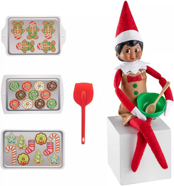 The Elf on The Shelf Itty Bitty Baker Outfit - 7 Piece Claus Couture Retired 2019 Holiday Outfit - Baking Sheets, Spoon, and Apron Included