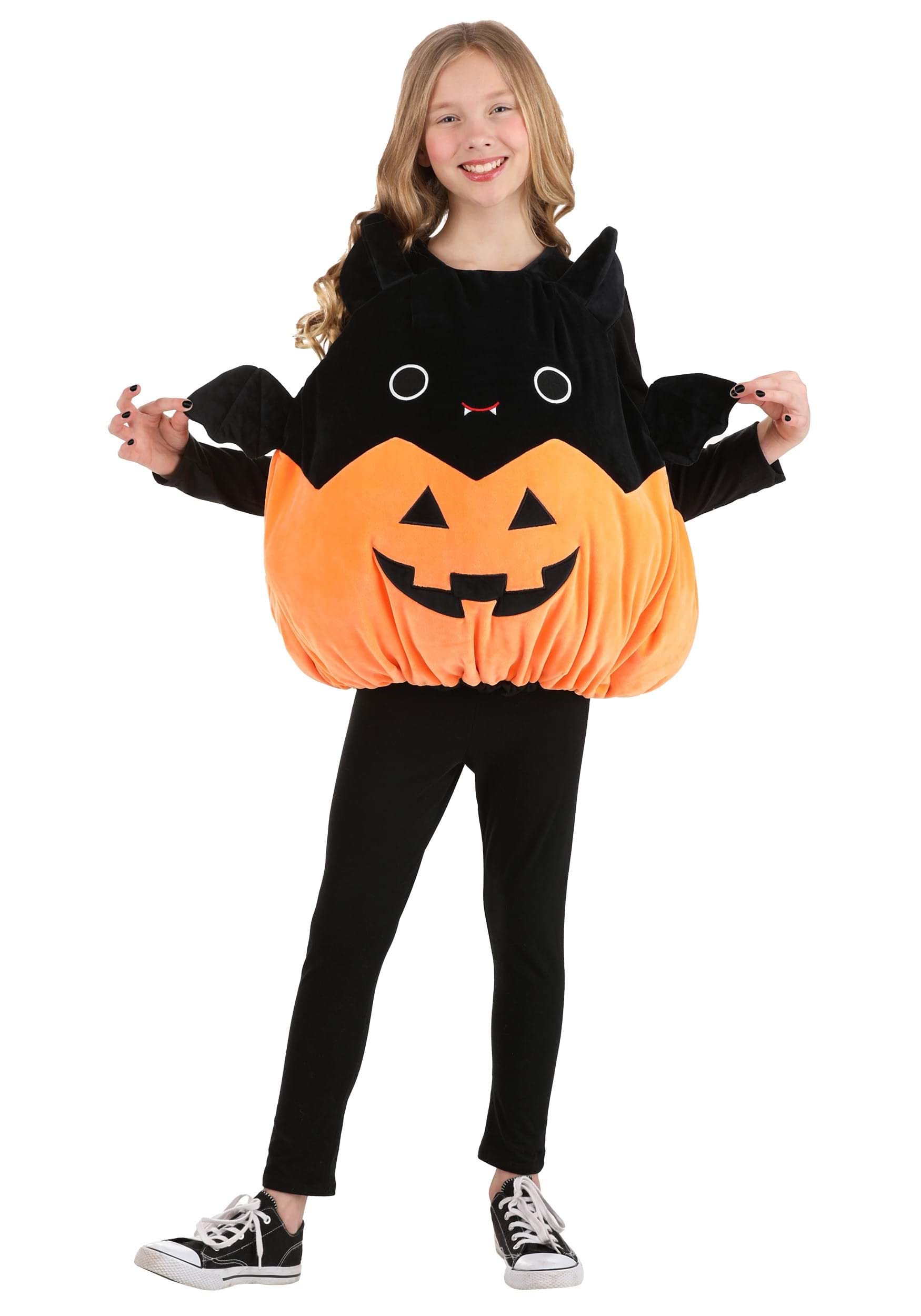 Jazwares SQUISHMALLOWS Girls Emily the Bat Costume, Kids Halloween Costume, Child - Officially Licensed Large