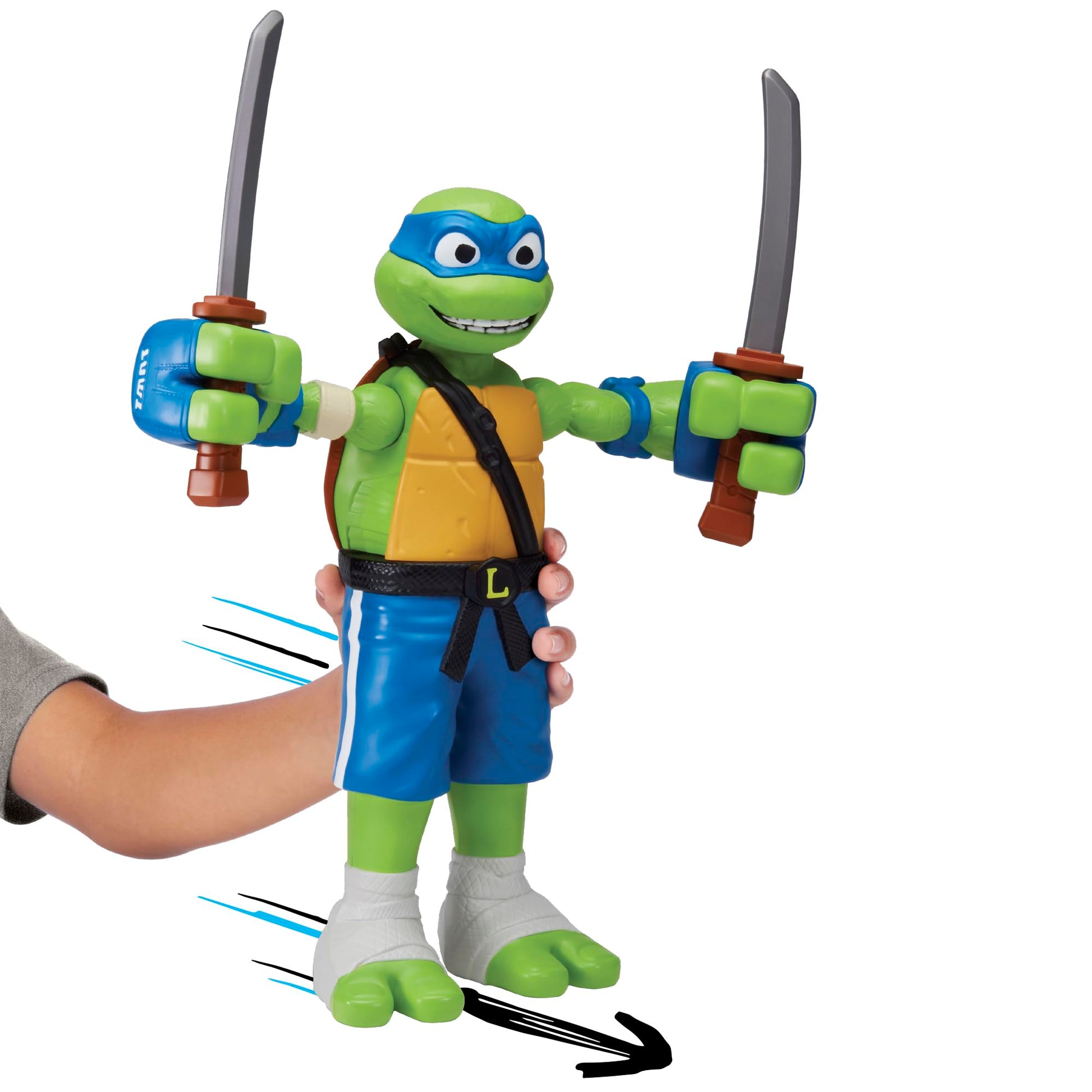 Tales of Teenage Mutant Ninja Turtles: Giant Roll N Punch Leonardo Figure by Playmates Toys