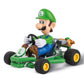 Carrera 200984P RC Official Licensed Mario Kart Pipe Kart Luigi 1:18 Scale 2.4 Ghz Remote Radio Control Car with Rechargeable LiFePO4 Battery - Kids