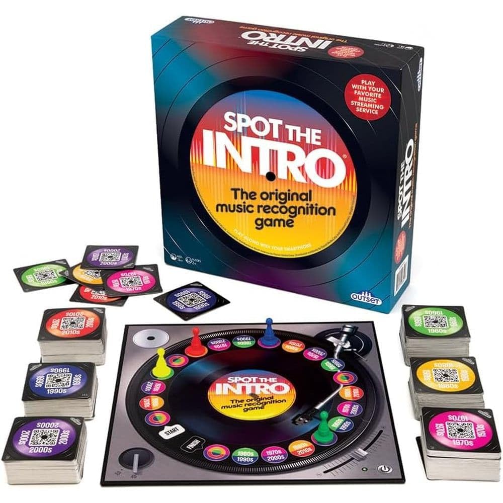 Outset Media Spot the Intro - Music Recognition Quiz Game - from the 60's to the 2010's - Ages 14+