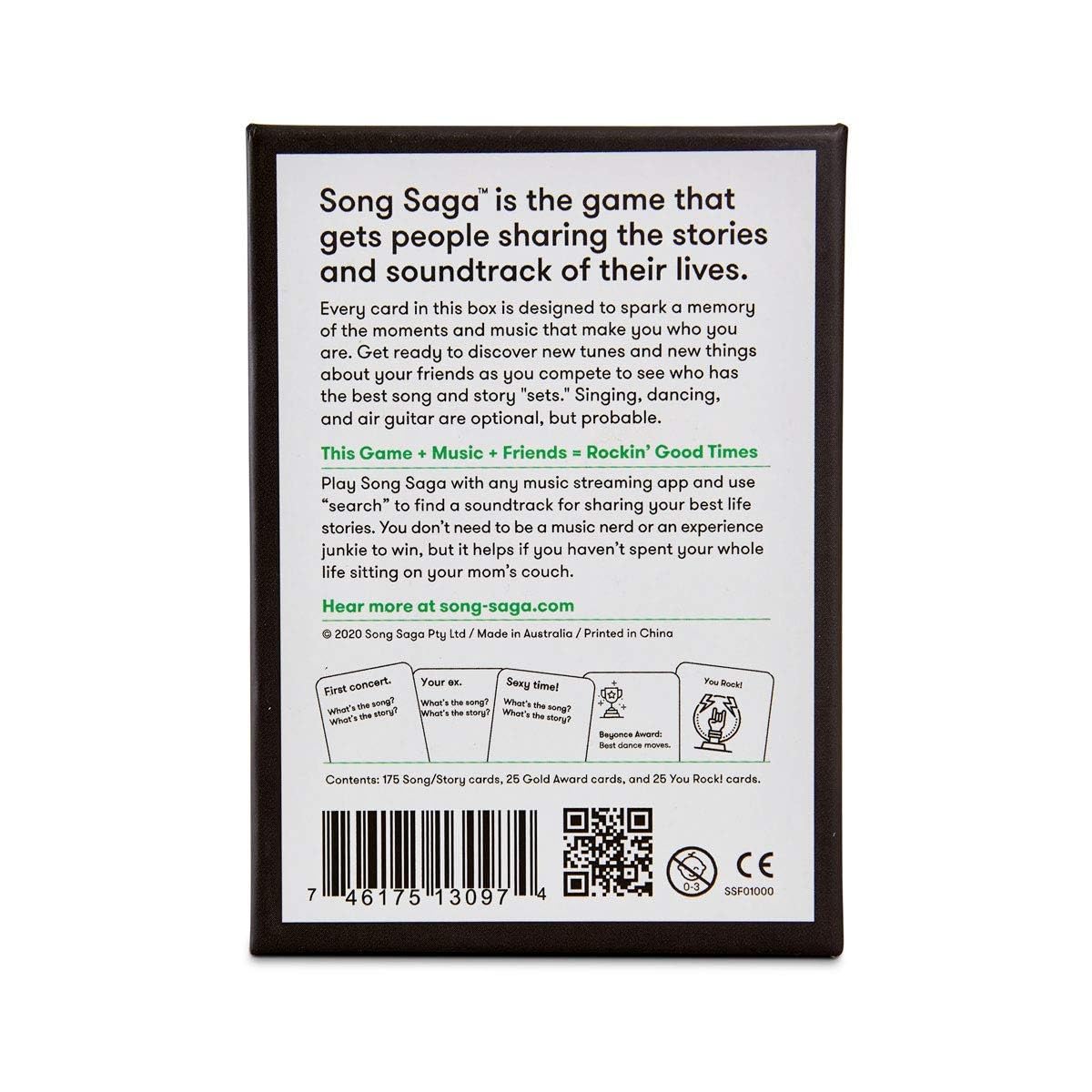 SONG SAGA Music and Stories Card Game | Storytelling Ice-Breaker Game to Share Stories and Soundtrack of Your Life | Conversation Cards For Friends