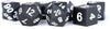 Metal Dice Polyhedral Set of 7 die (7) Black