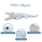 The Petting Zoo White Alligator & Pink Eyes Stuffed Animal Plushie, Gifts for Kids, Wild Onez Zoo Animals, Alligator Plush Toy 22 Inches