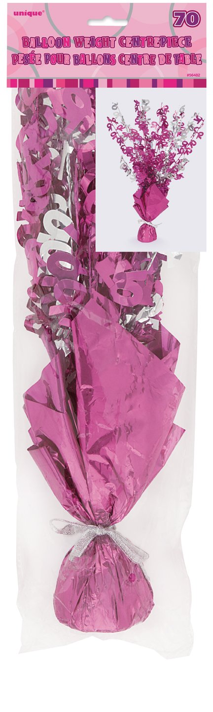 Unique Party 56482 - Glitz Pink 70th Birthday Balloon Weight Centrepiece