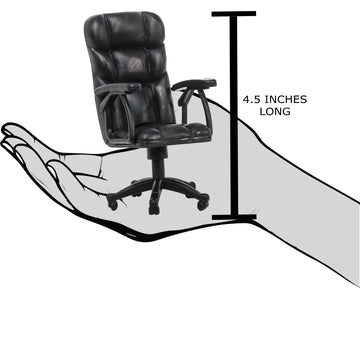 Set of 2 Plastic Toy Miniature Breakable Office Chair Accessories for Action Figures, Dioramas, Models