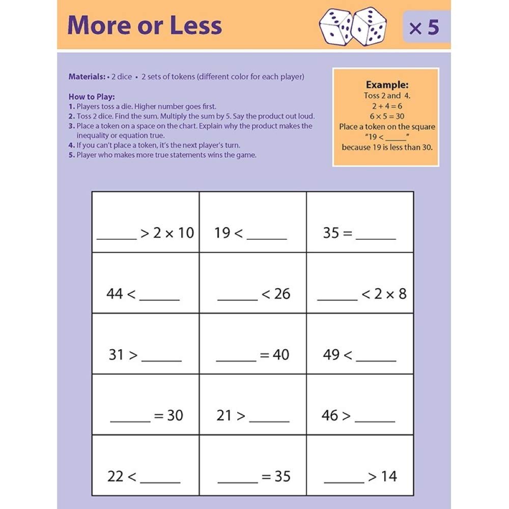 Didax Educational Resources Dice Games for Multiplication Mastery Medium