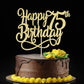 Gold Glitter Happy 75th Birthday Cake Topper,Cheers to 75 Years