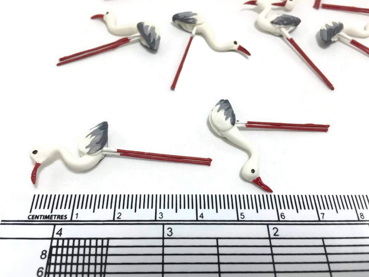 Mr_air_thai_Miniature 12pcs Miniature Bird Figurines - Handmade Tiny Animal Set for Fairy Garden, Dollhouse Accessories, Mini Clay Bird Decor for DIY