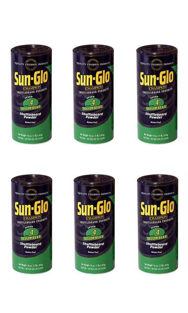 Sun-Glo Speed #4 Shuffleboard Table Powder Wax - 6 Cans