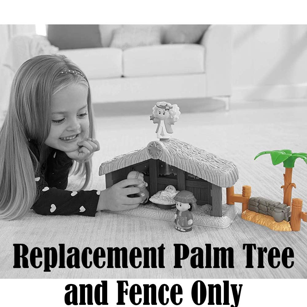 Replacement Tree with Fence for Fisher-Price Little People Deluxe Christmas Story, Nativity Playset ~ J2404