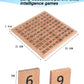 umbresen Wooden Toys Hundred Board Montessori 1-100 Consecutive Numbers Early Childhood Toys Digital Board for Kids with Storage Bag