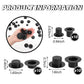 HUIANER Mini Black Top Hats 30PCS Miniature Top Hat Plastic Mini Doll Hats for Dollhouse Art Crafts DIY Supplies
