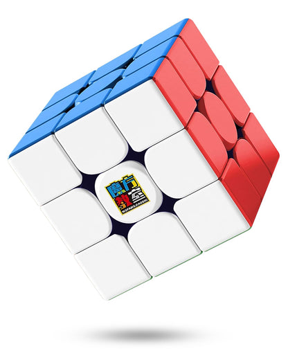 CFMOUR Magnetic 3x3 Speed Cube, Stickerless Magic with Stand, 48 Magnets