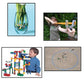 300 Count Bulk Beautiful Premium Player Glass Marble, 5/8" in Bulk, Shooters Sling Shot Ammo for Children (3 Bags)