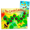 Titoland Ten Little Ladybugs Book for Toddlers and Babies Includes Pack of Butterfly Stickers