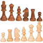 NiSotieb 2 in 1 Chess Pieces Wood Chess Pieces + Checker Pieces Without Board (3.5 inches)