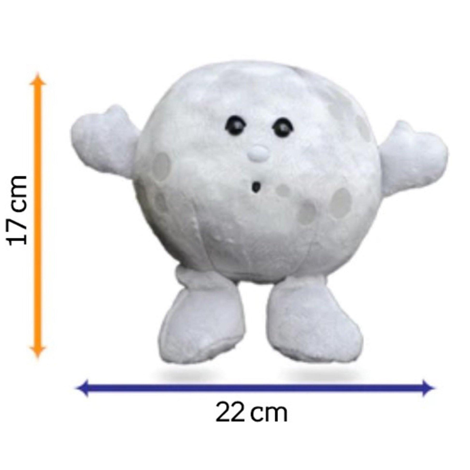Celestial Buddies Moon Buddy | 8.5" Soft Stuffed Plush, Embroidered Features, Fun Planet Facts Tag for Kids - STEM Learning, Educational Gift