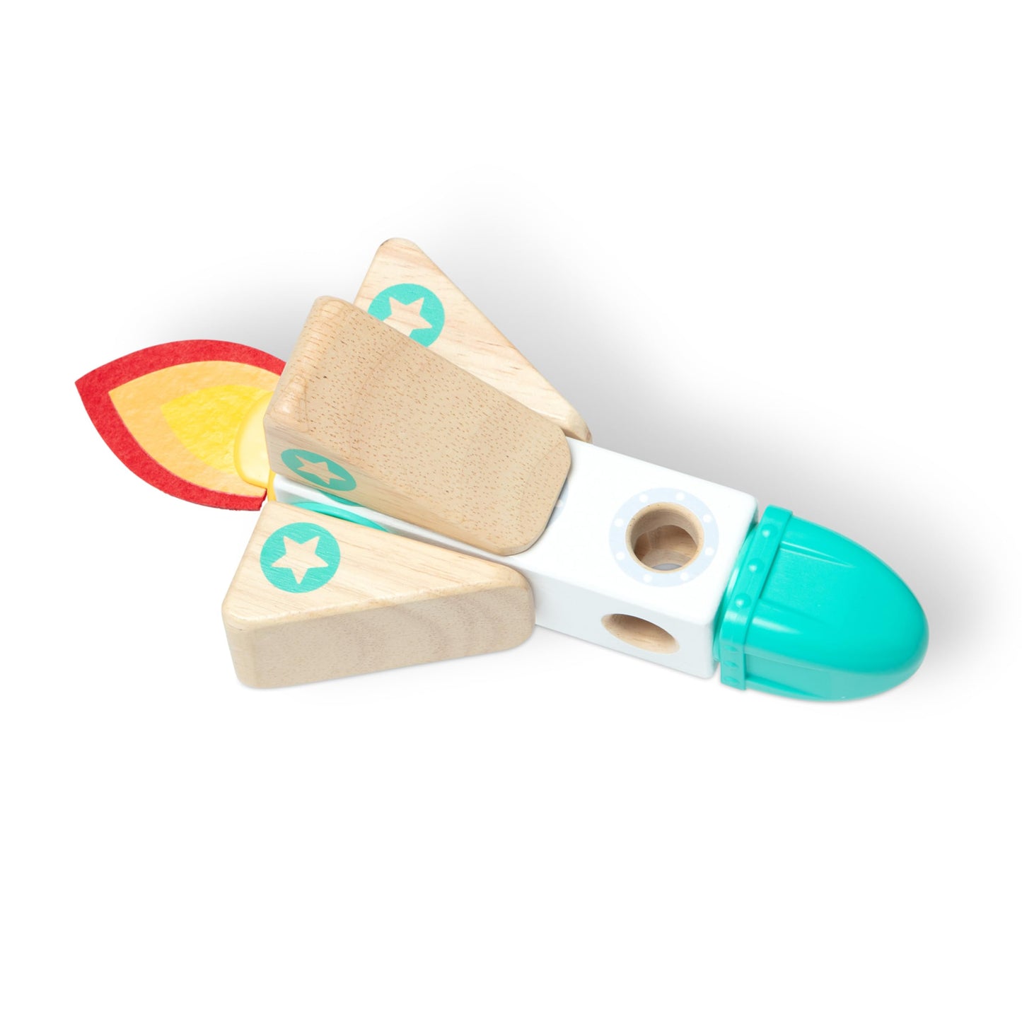 Melissa & Doug Blockables Space Wooden Building Blocks Connectable Toy